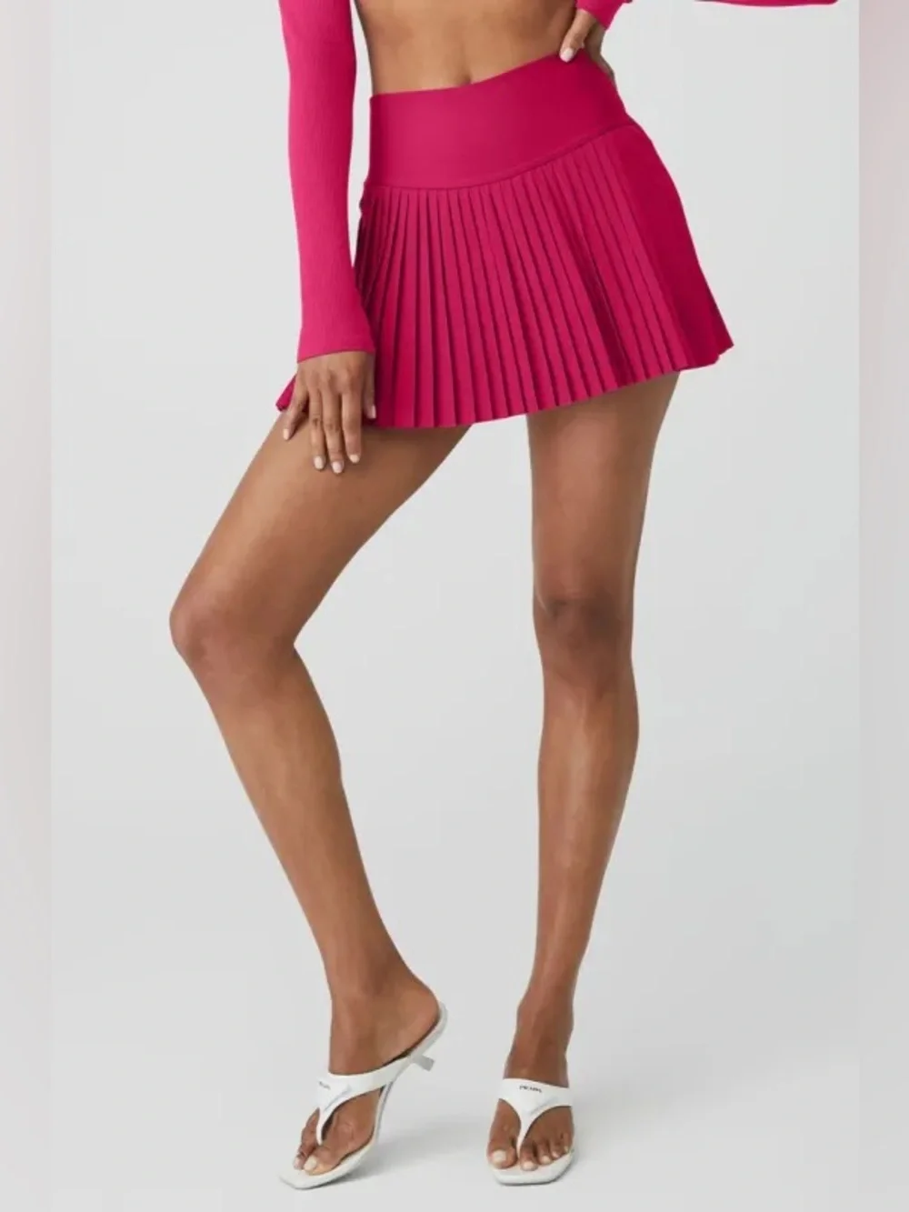 Alo Yoga Grand Slam Tennis Skirt - Magenta Crush Size Large